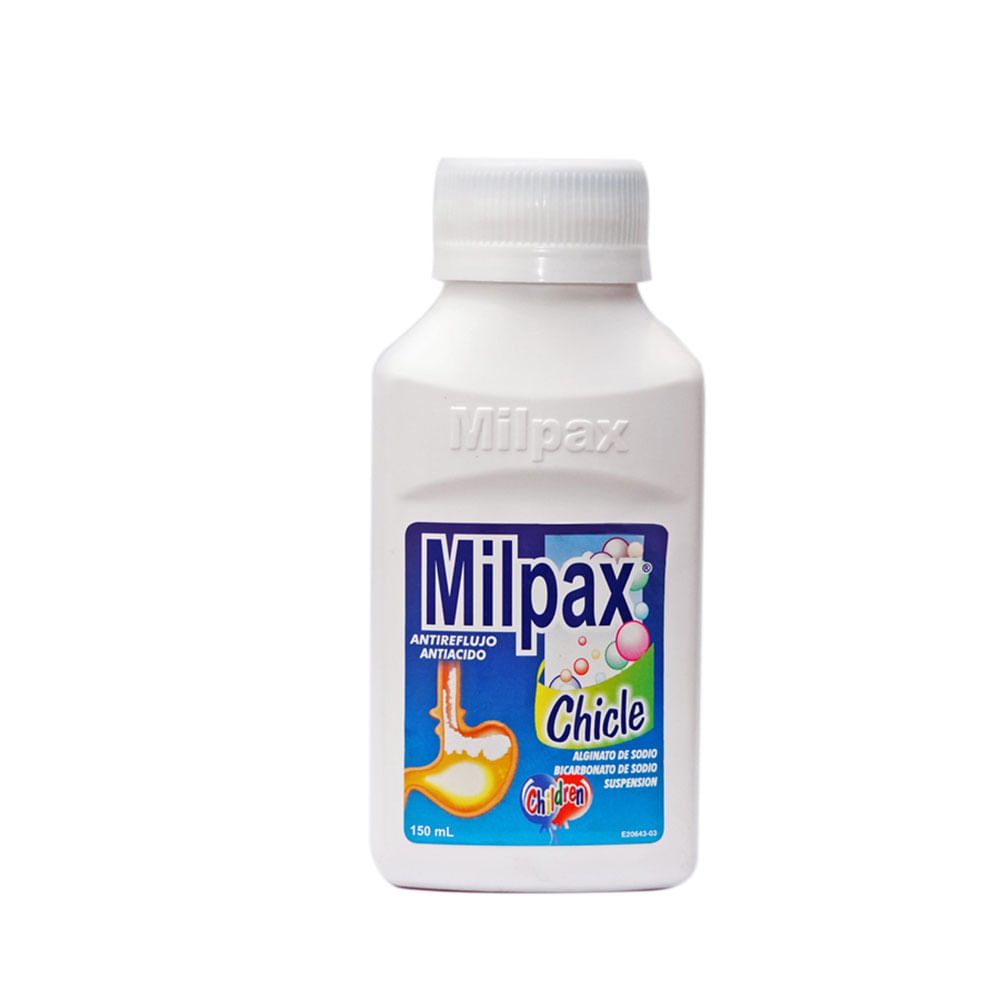 Antiácido milpax chicle 125 mg x 133 mg suspensión 150 ml