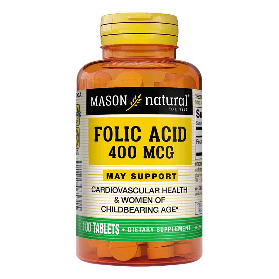 Acido folico 400 mcg tableta x 100