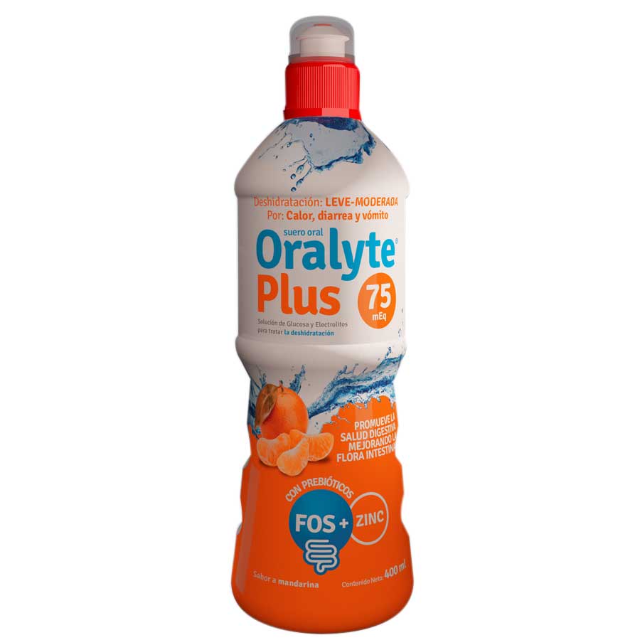 Oralyte plus 75meq mandarina solución oral 400 ml
