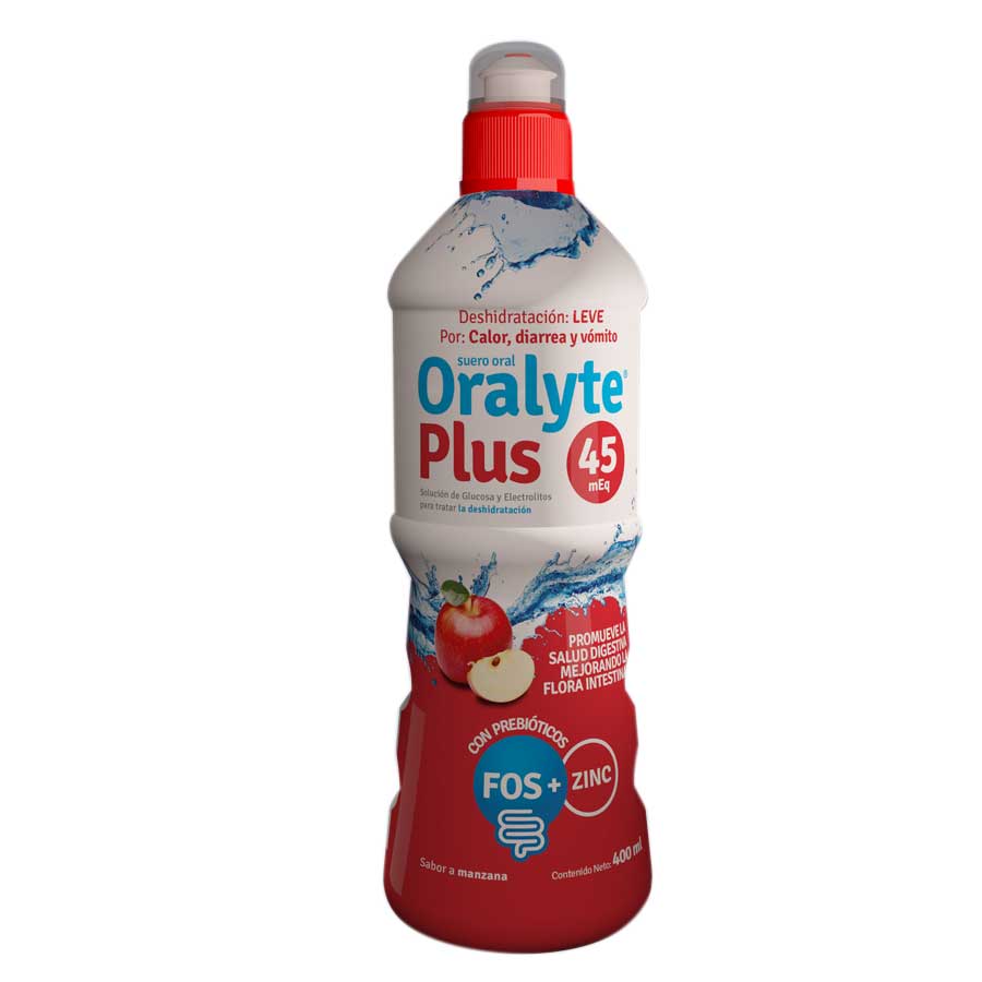 Oralyte plus 45 meq manzana solución oral 400 ml