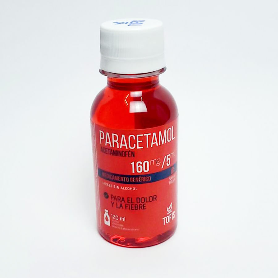 Analgésico paracetamol 160 mg jarabe 120 ml
