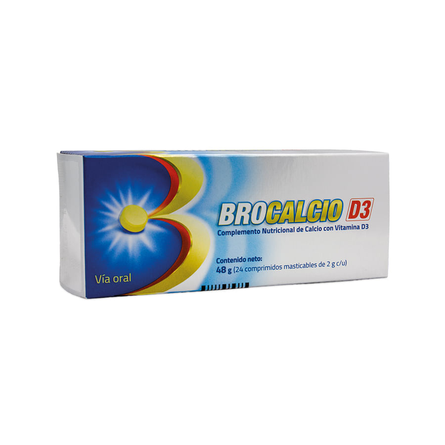 Brocalcio d3 500 mg x 2000 ui comprimido masticable x 24