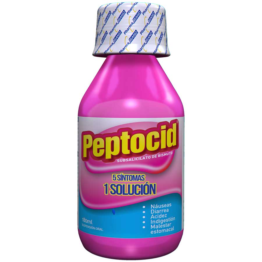 Antiácido peptocid 262 mg/15 ml suspensión 180 ml