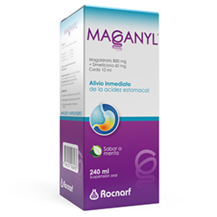 Antiácido maganyl 800/60 mg suspensión 240 ml