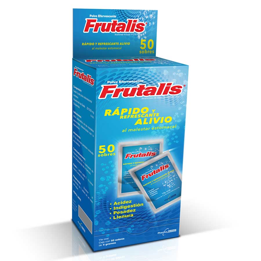 Antiácido frutalis limón bicarbonato de sodio 2312,50mg/5g sobres x 12