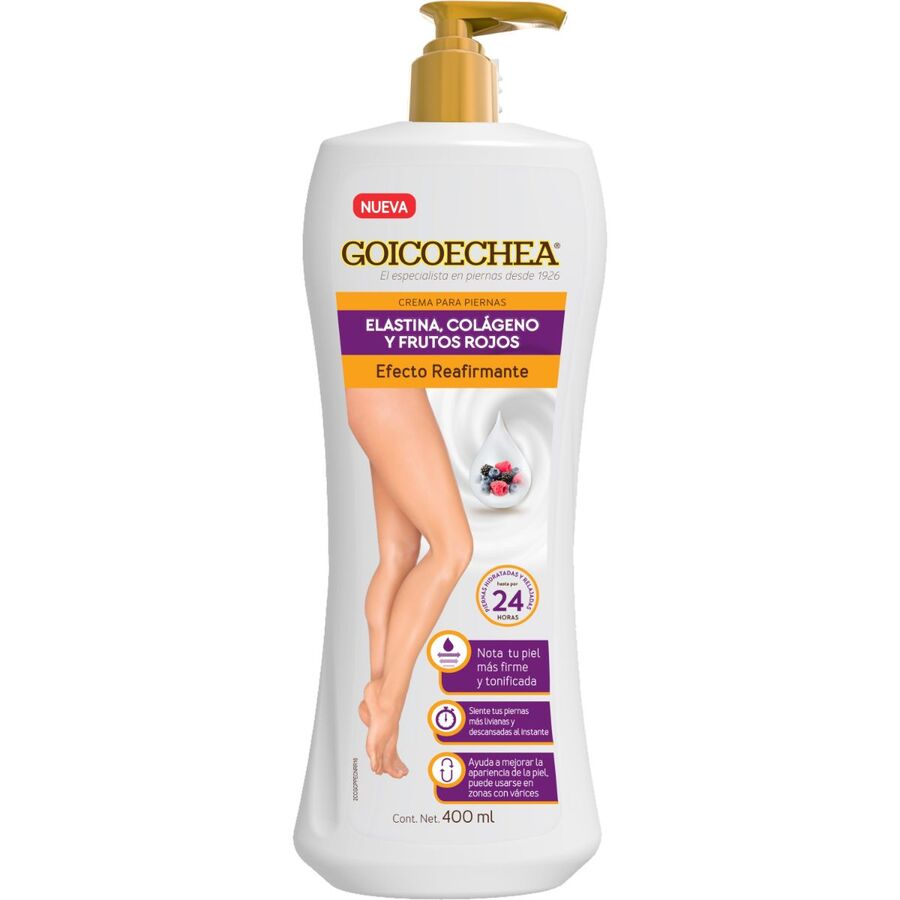 Reafirmante goicoechea elastina colágeno y frutos rojos en crema 400 ml