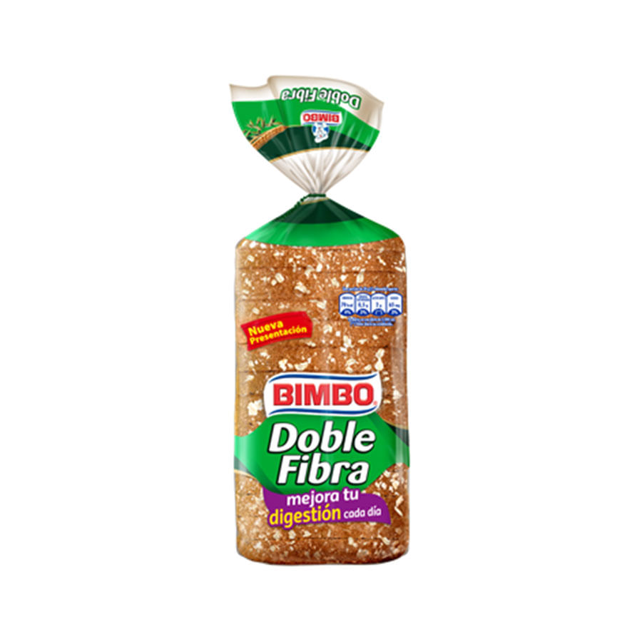 Pan bimbo integral doble fibra 425 g