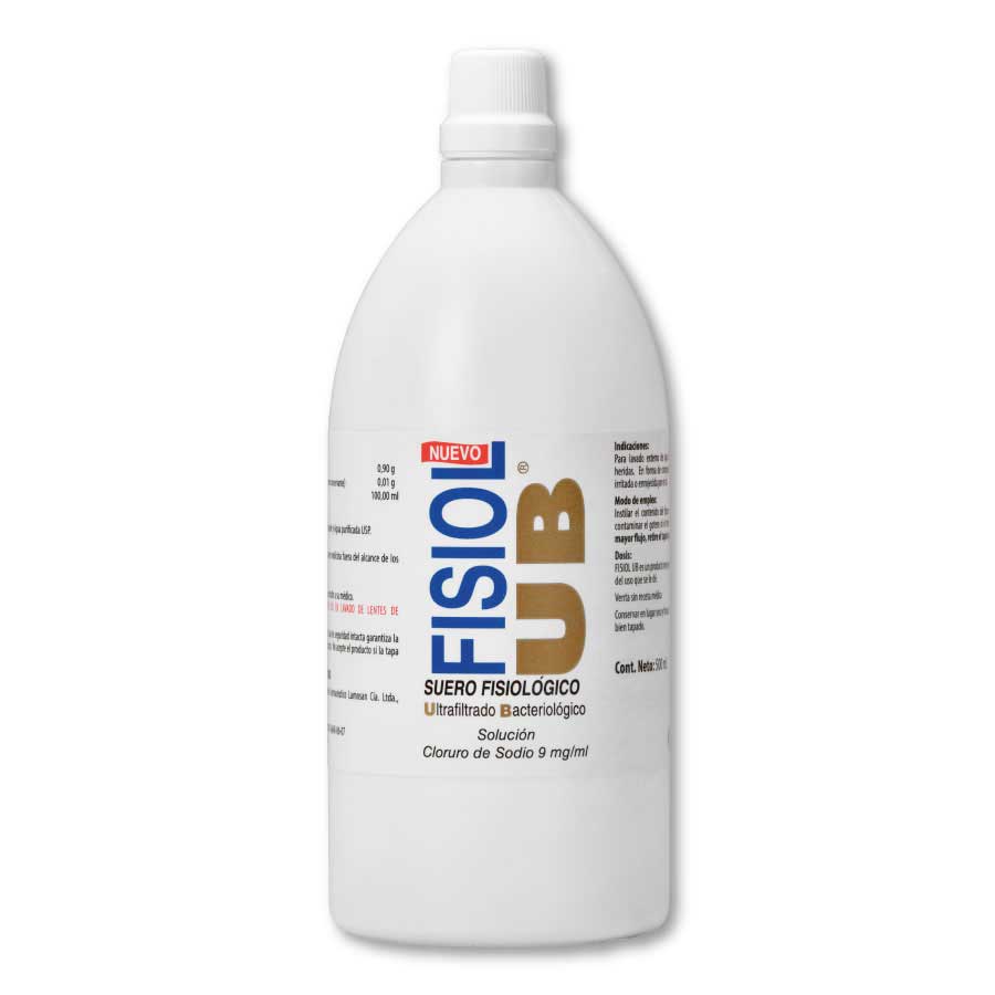 Solución salina fisiol 0,9 % 500 ml
