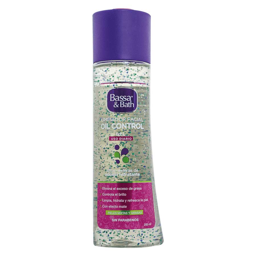 Gel limpiador facial bassa & bath oil control en aceite 200 ml