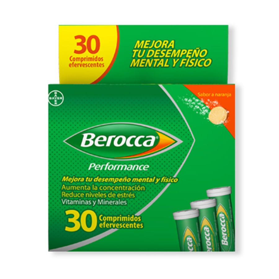 Berocca performance naranja x 30 comprimidos efervescentes