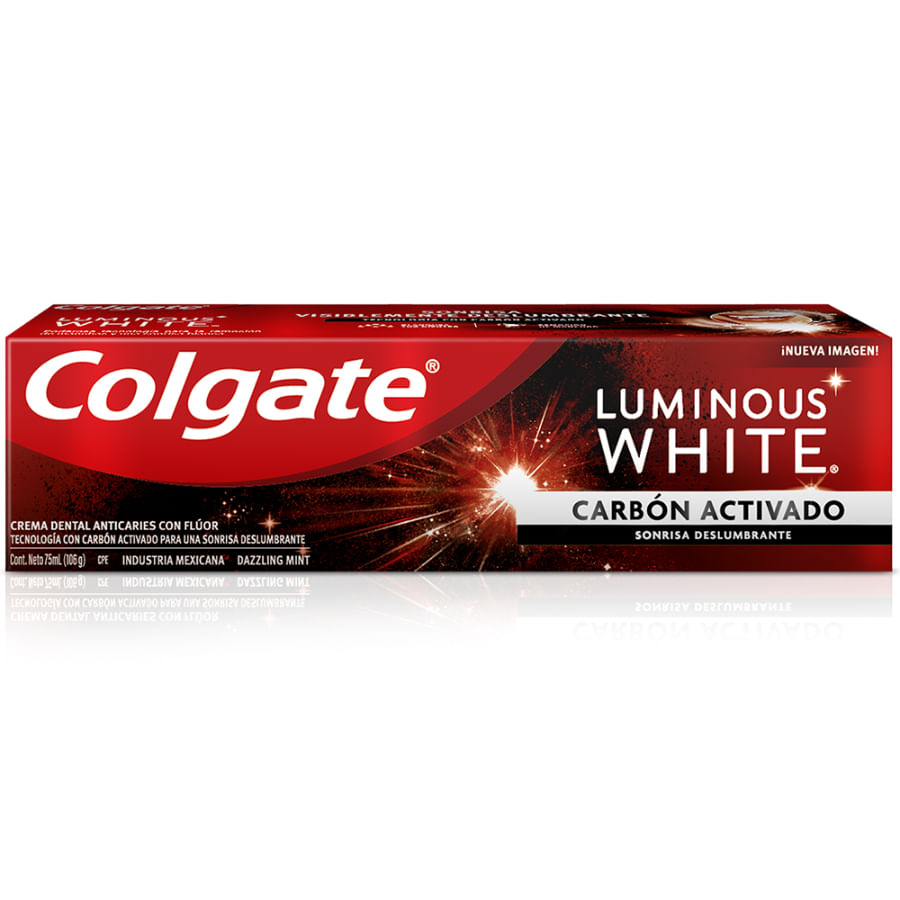 Crema dental colgate luminous white carbón activado 75 ml