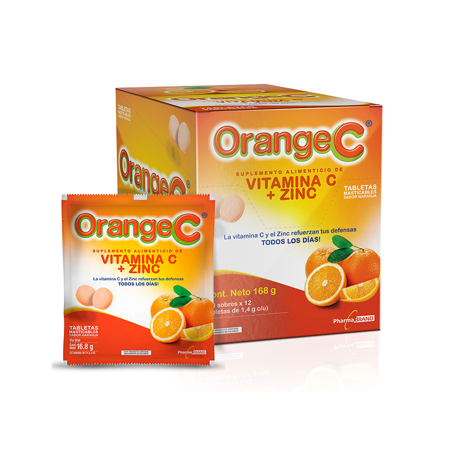 Vitamina c orange c 1.4 gr tableta masticable x 10