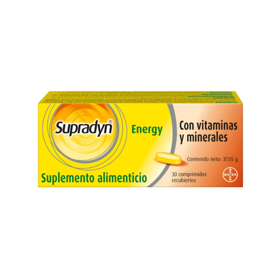 Multivitaminico supradyn energy energy 35.73gr tableta recubierta x 30