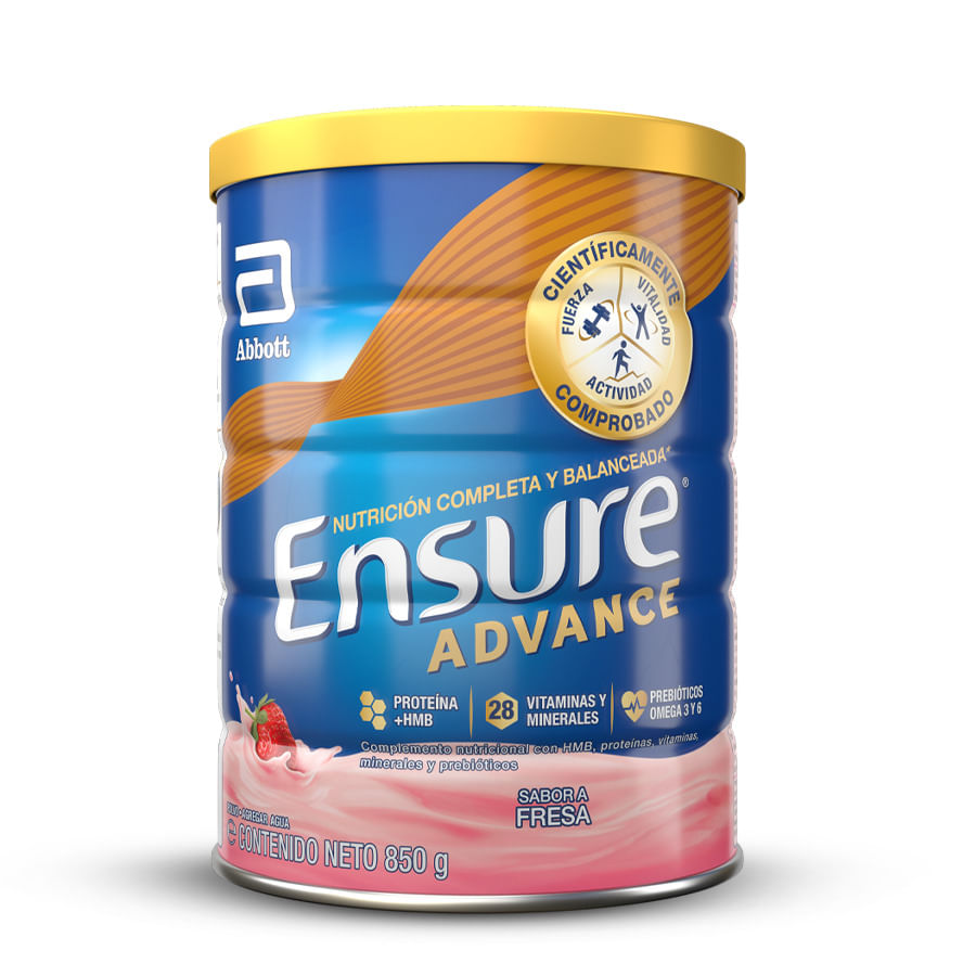 Ensure Advance en Polvo Sabor Fresa x850gr