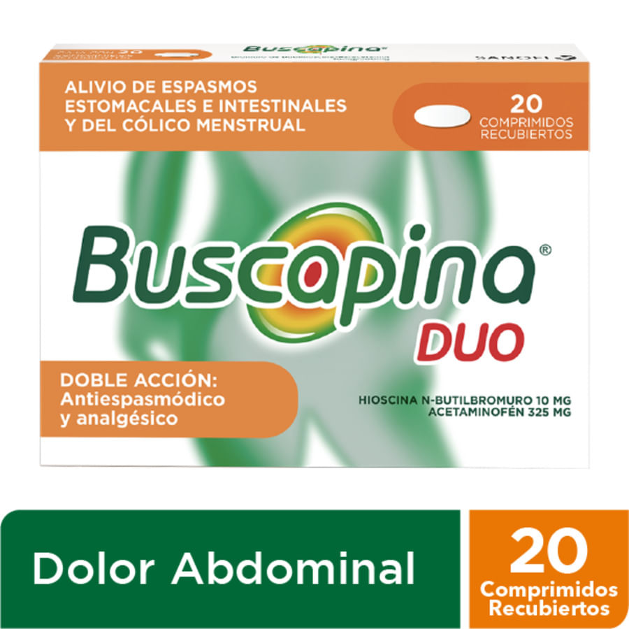 Buscapina duo 325/10mg comprimidos recubiertos x 20