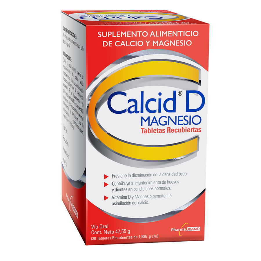 Suplemento nutricional calcid magnesio tableta recubierta x 30