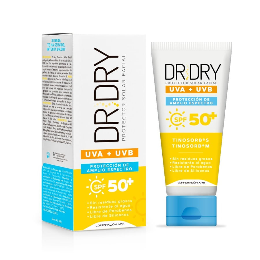Dr dry protector solar facial dr dry 60gr