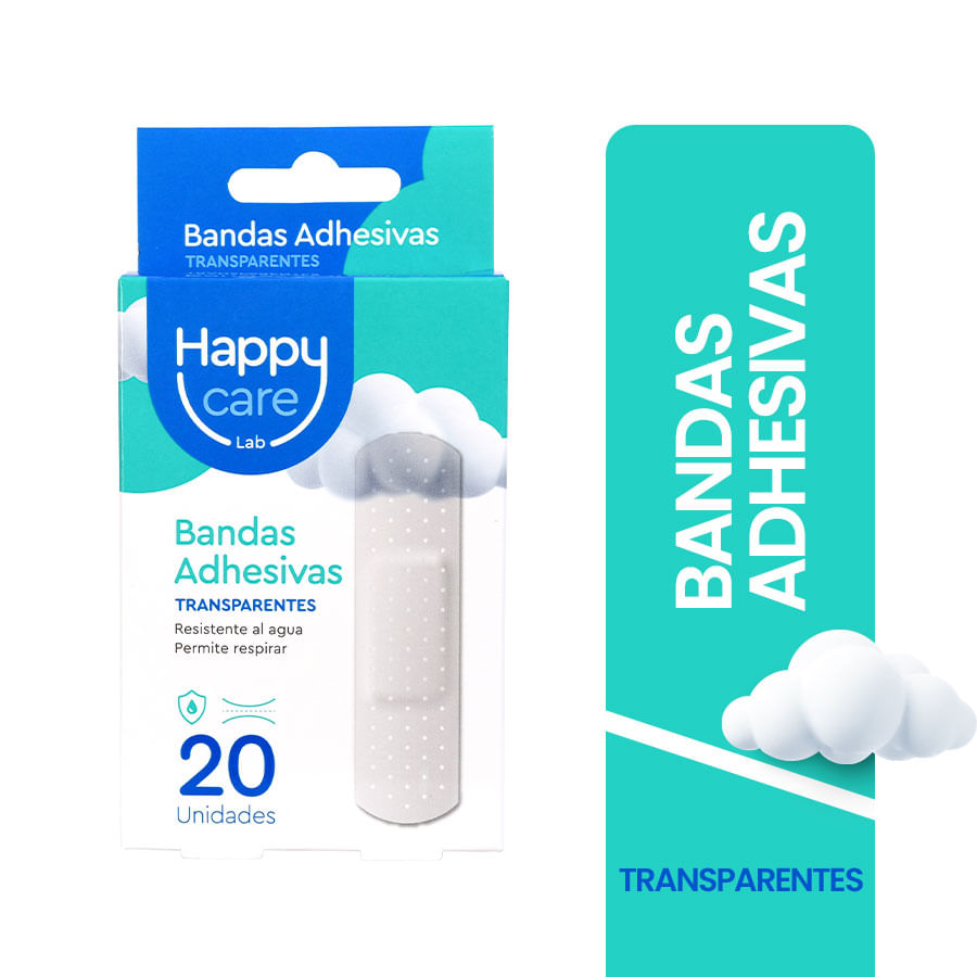 Curitas Happy Care transparentes x 20 unds
