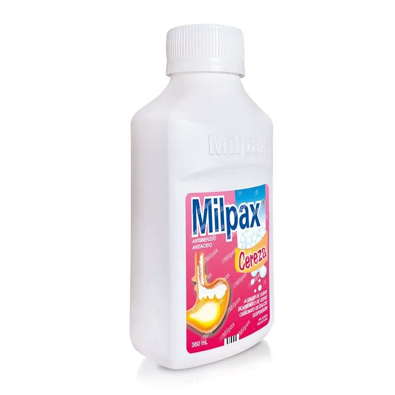 Antiácido MilPax Cereza 125 Mg x 133 Mg Suspensión 360 ML