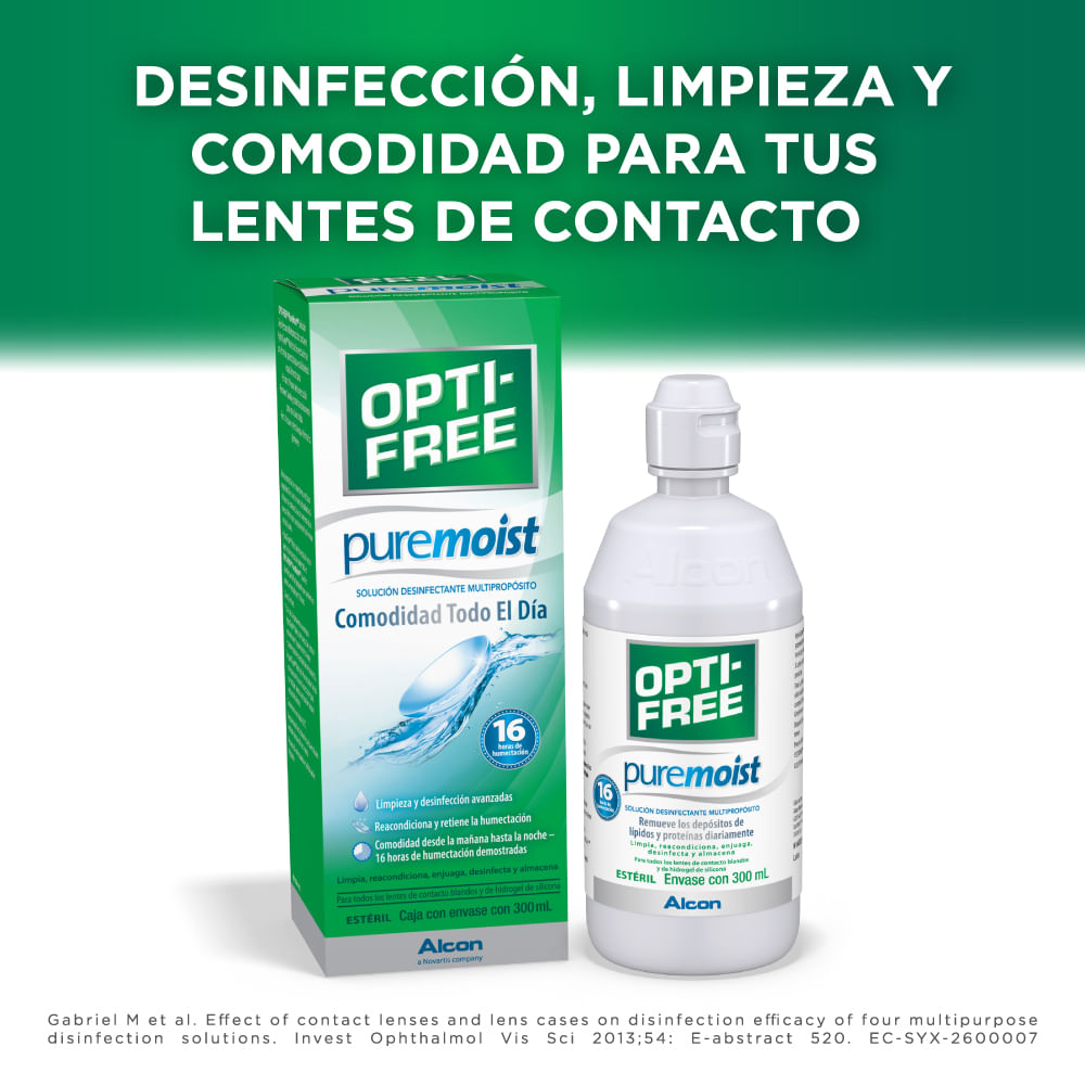 Solución para lentes de contacto opti-free en gotas 300 ml