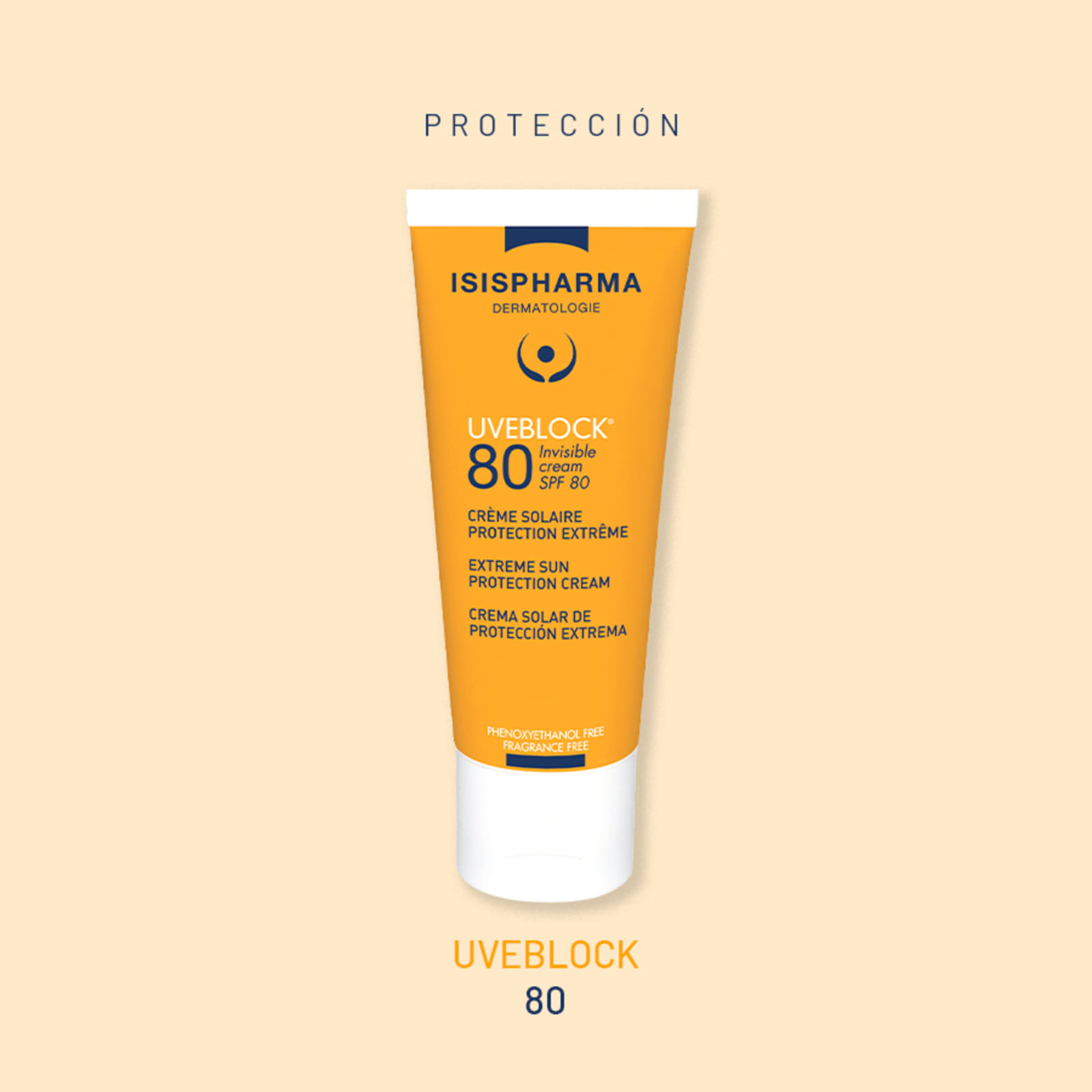 Bloqueador isispharma crema invisible spf 80 40 ml