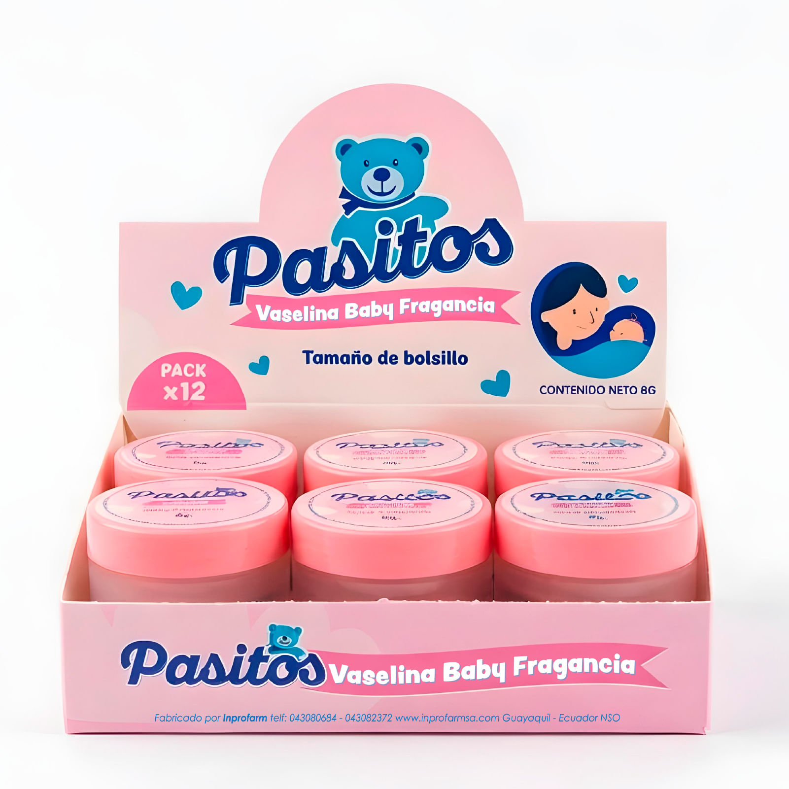 Pack X12 Vaselina Pasitos 8G Baby Fragancia