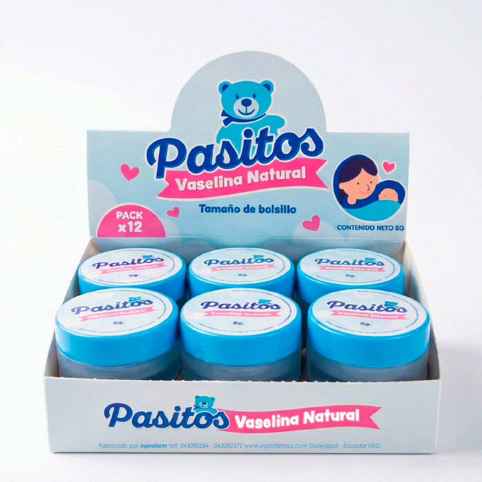 Pack X12 Vaselina Pasitos 8G Natural