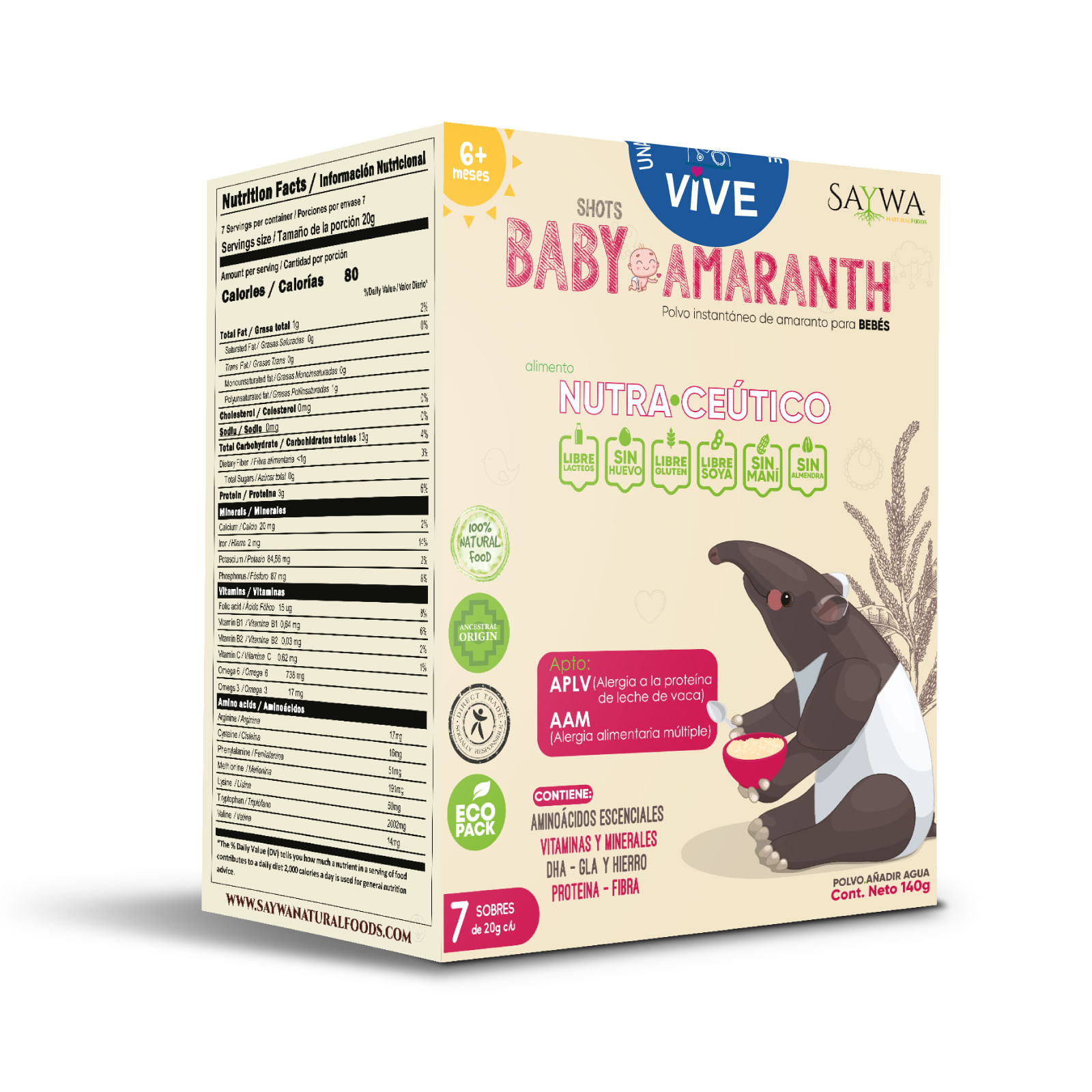 Baby Amaranth x 140g (7 sachets x 20g)